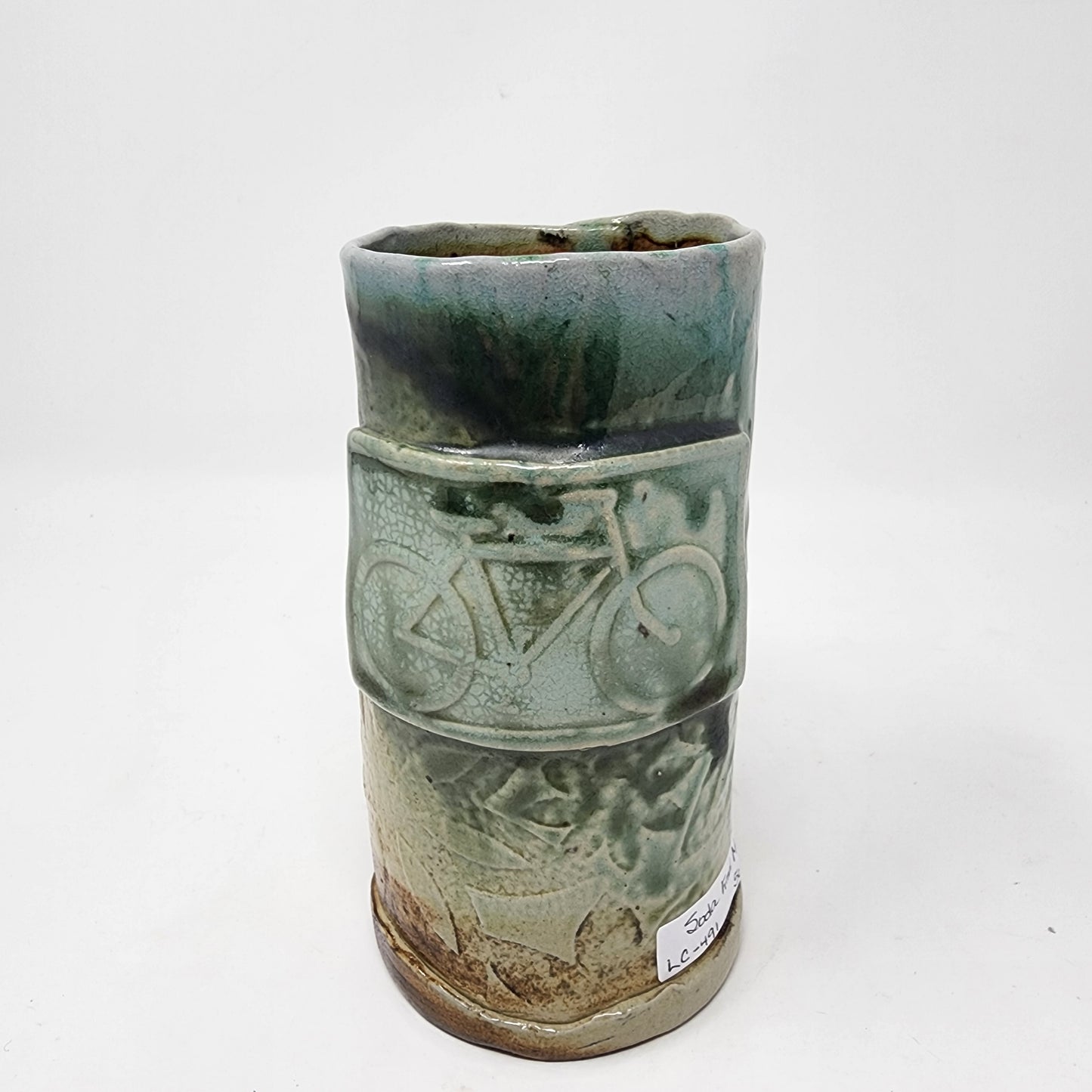 Bike Emblemed Soda Fired Cup