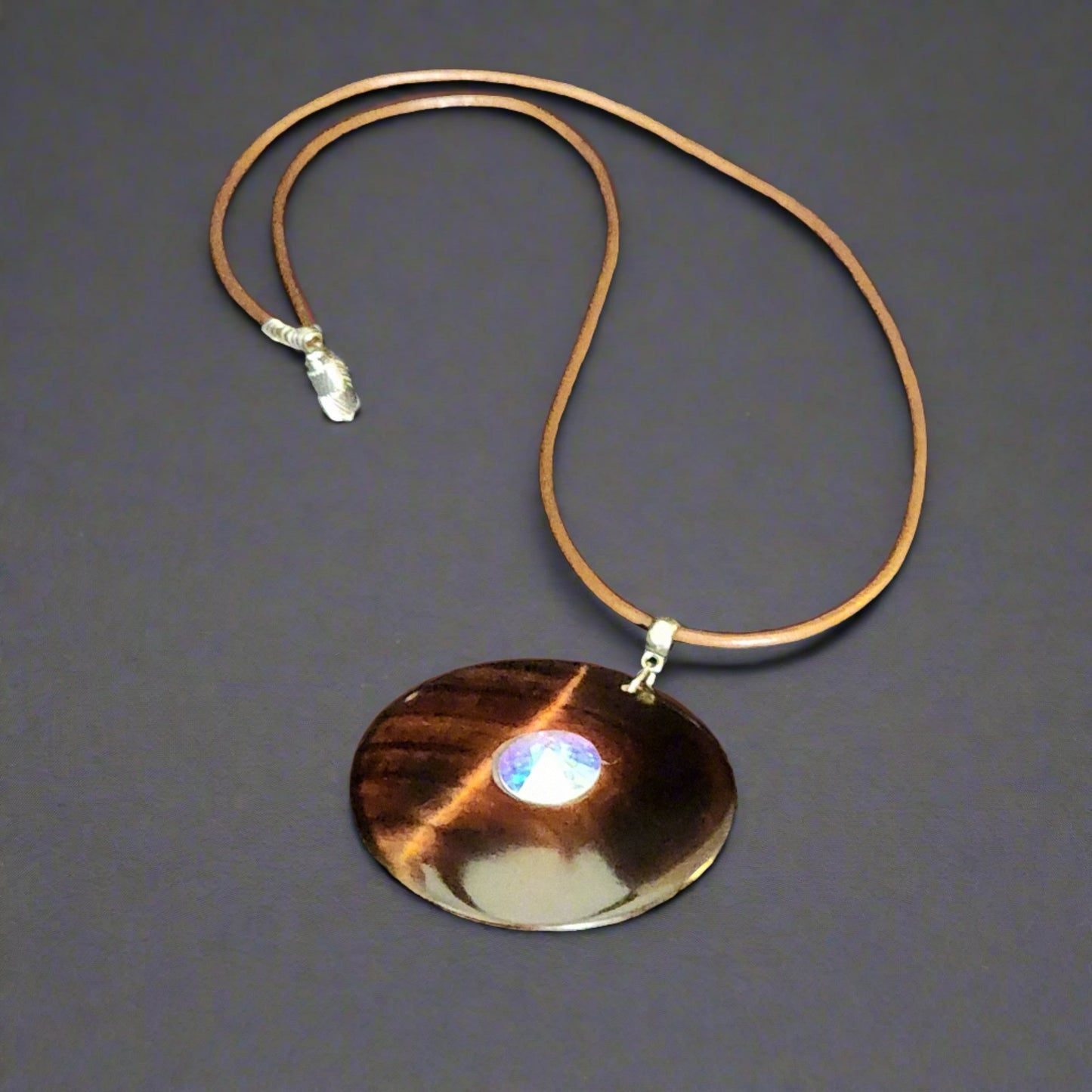 Moon Shimmer Wood Pendant