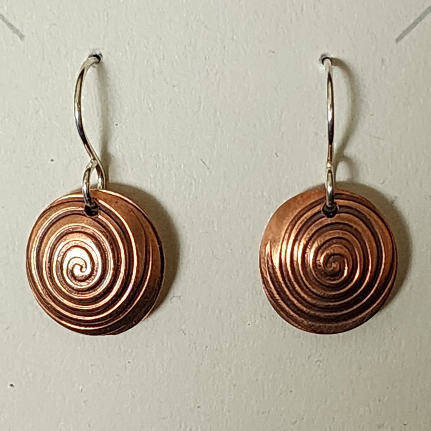 Copper Stirling Silver Earrings