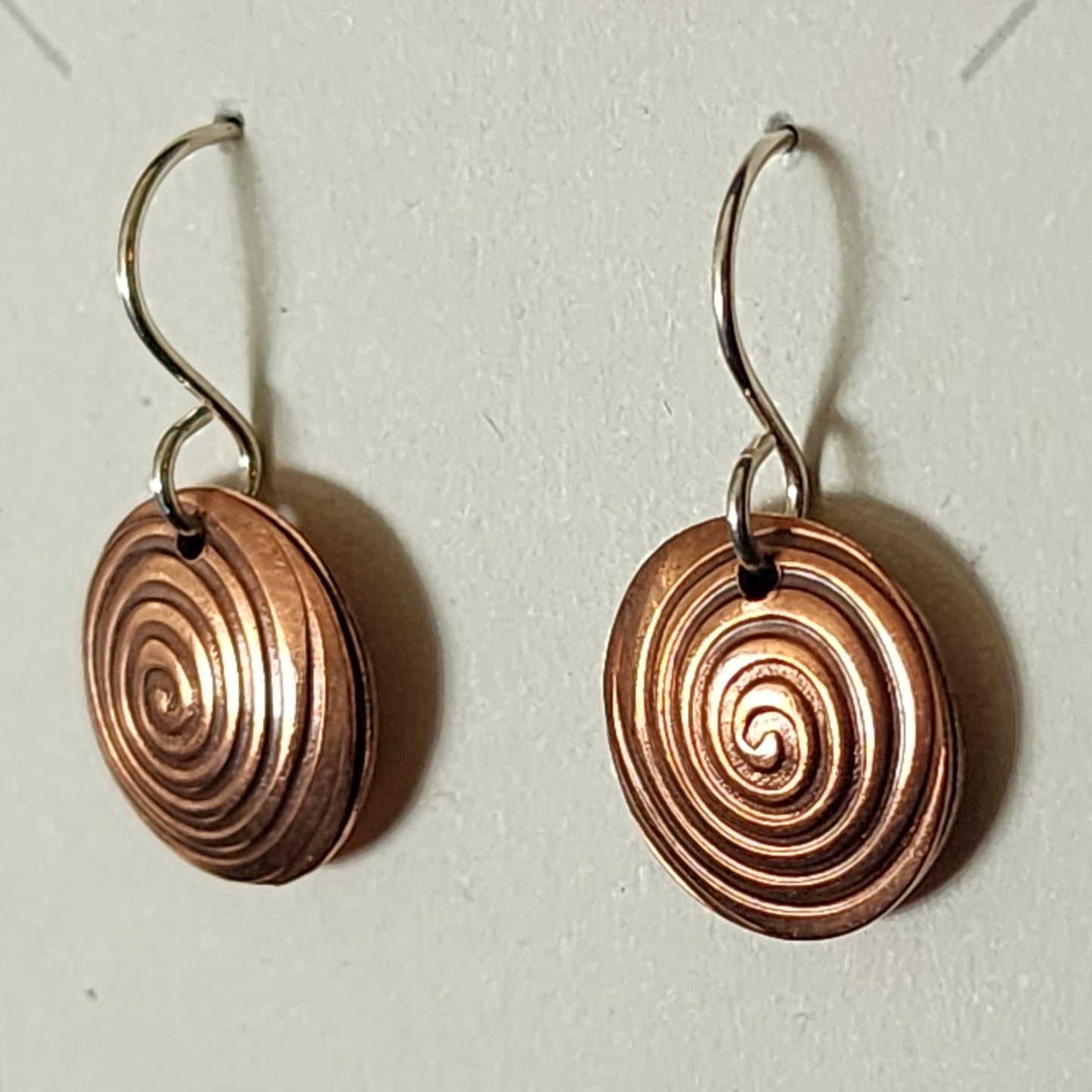 Copper Stirling Silver Earrings