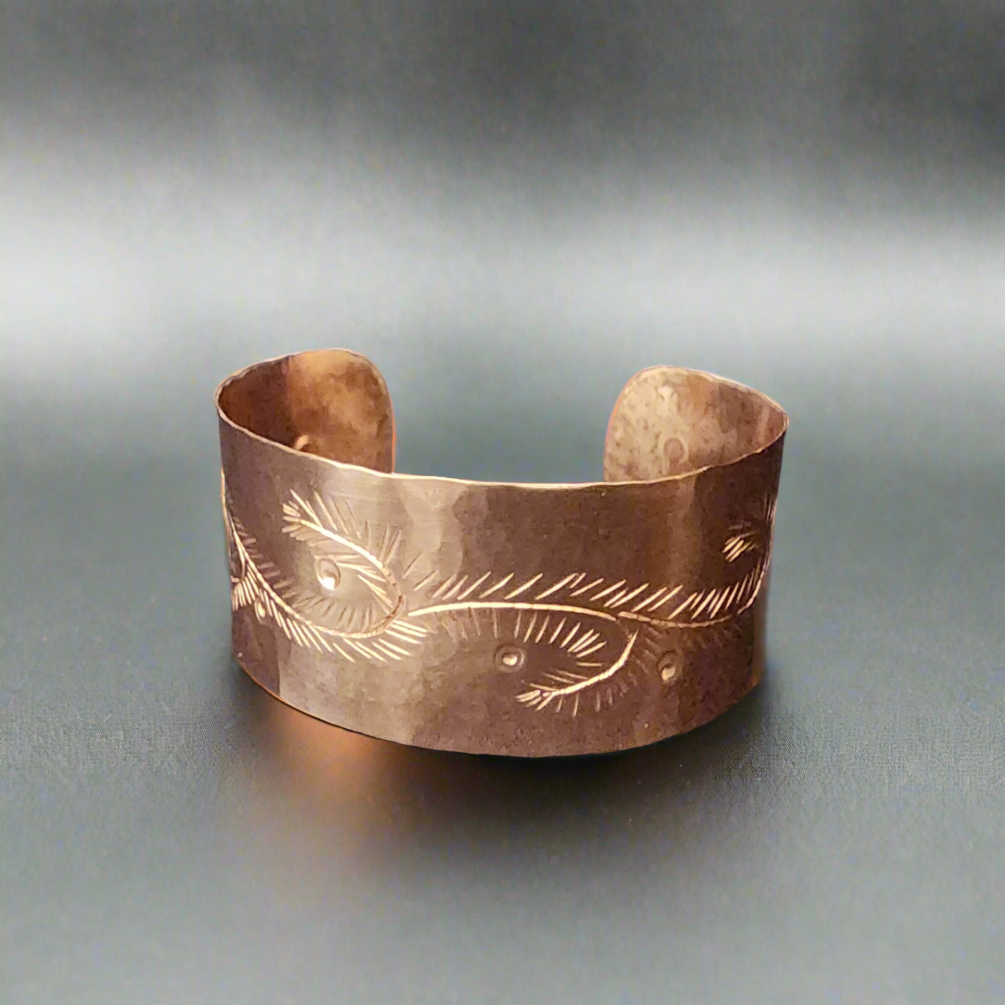 Copper Bracelet with Flower Design