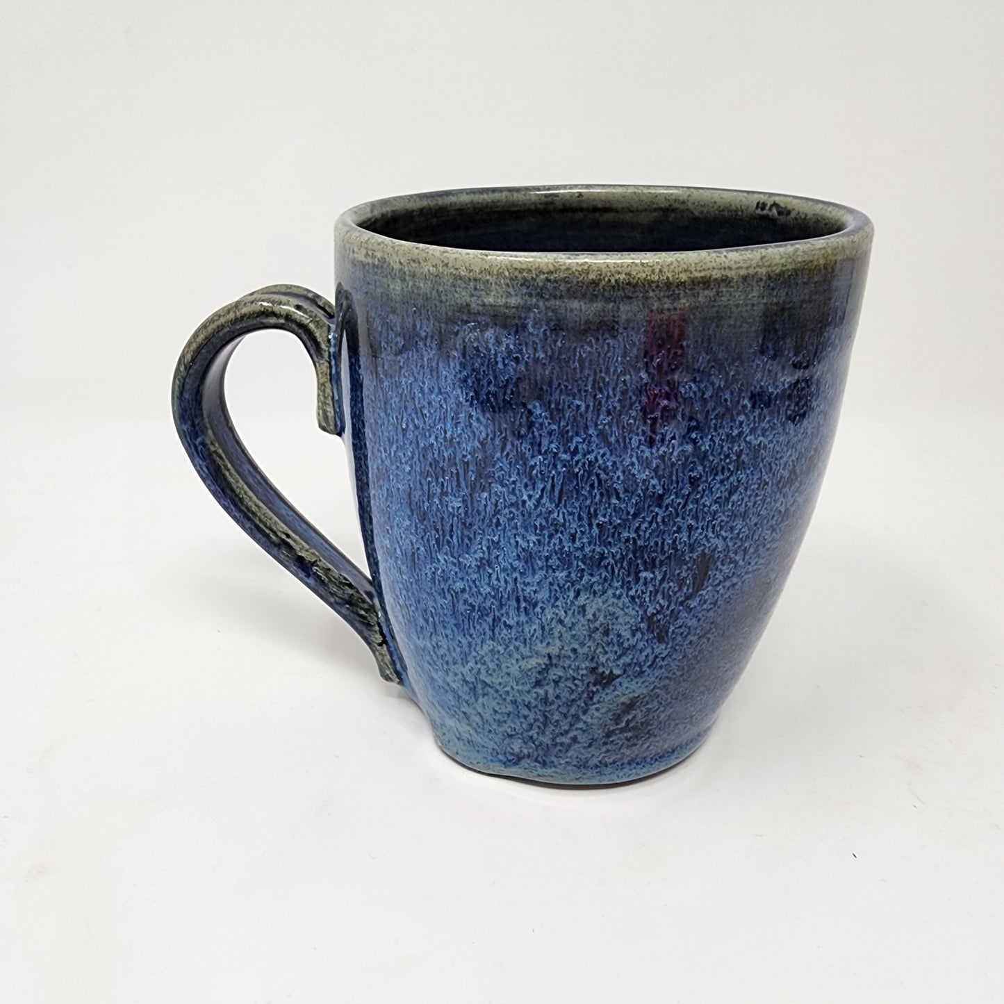 Blue and Black Glazed Mug