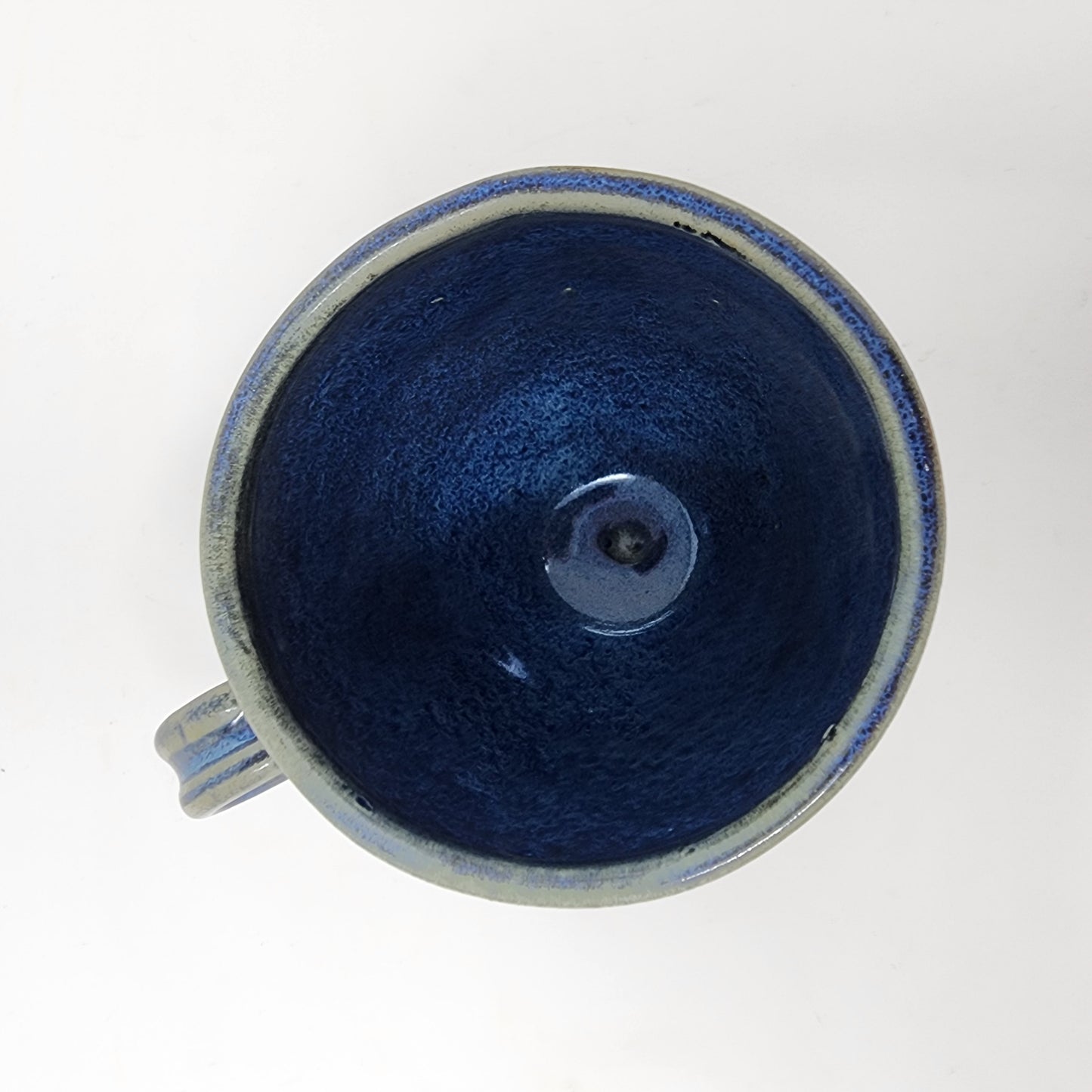 Blue and Black Glazed Mug