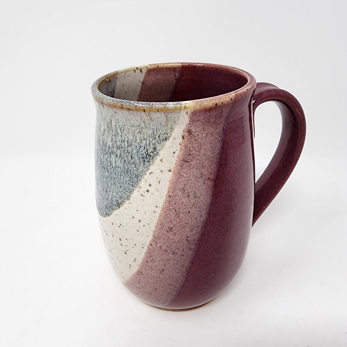Contemporary Gray White and Red Mug
