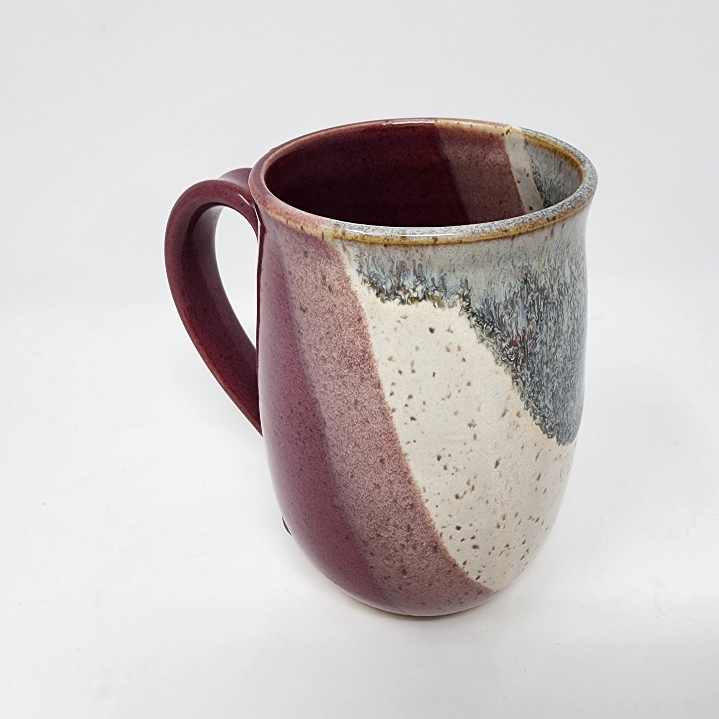 Contemporary Gray White and Red Mug