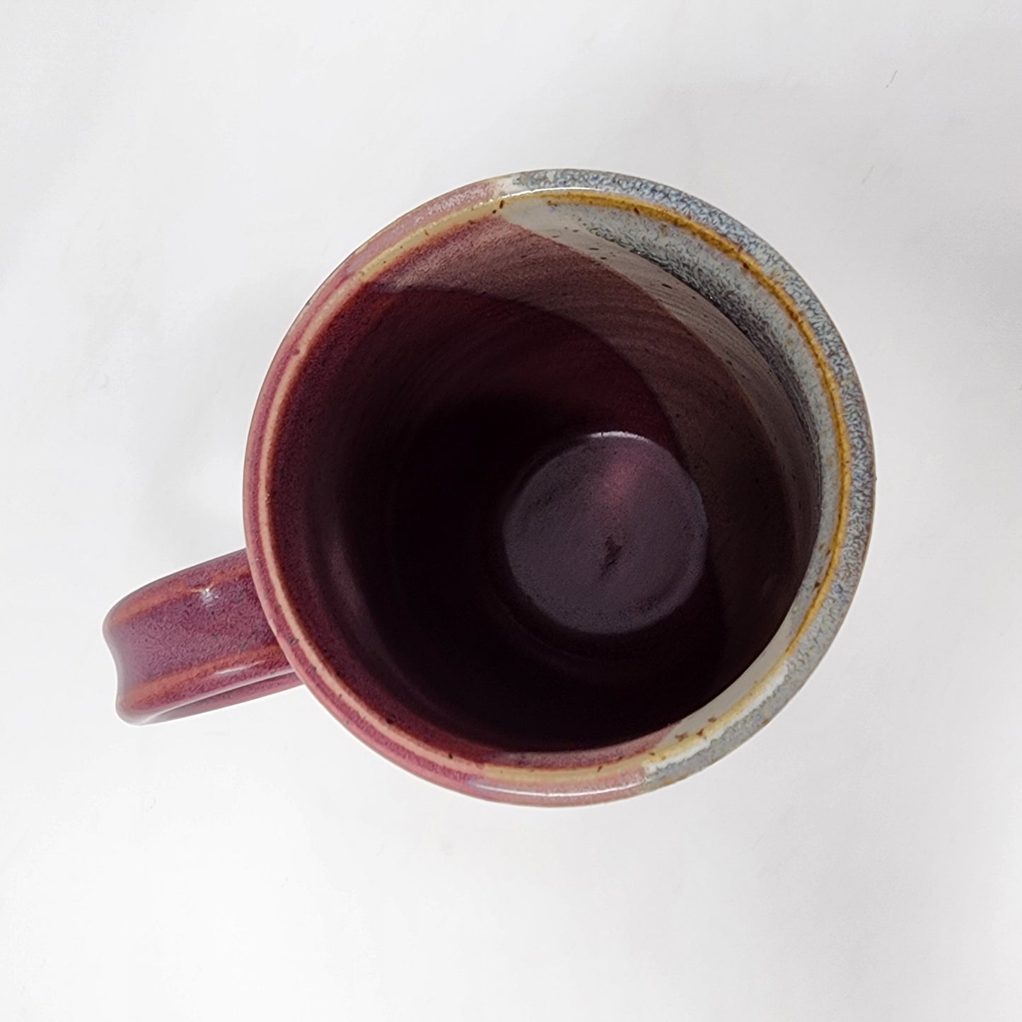 Contemporary Gray White and Red Mug