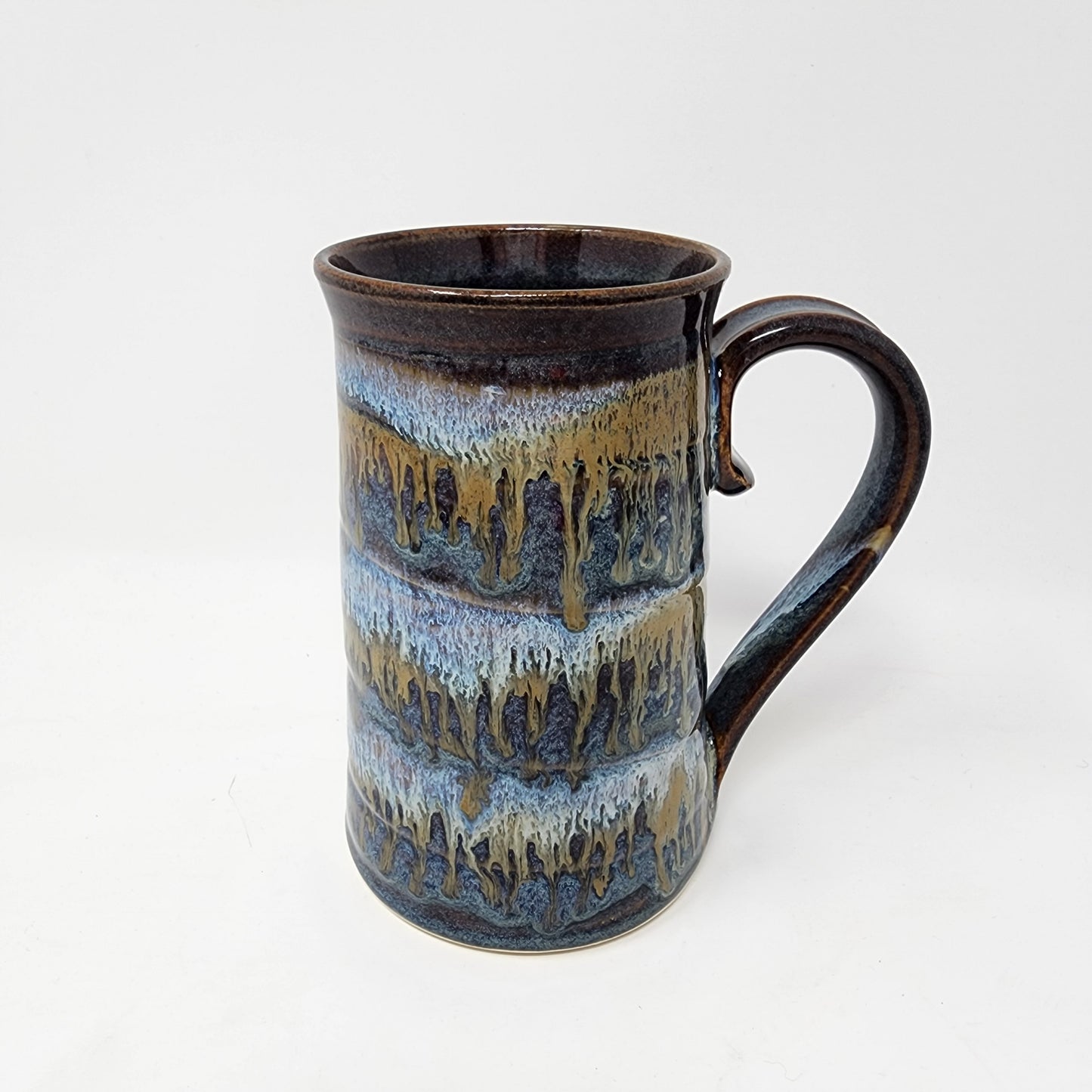 Tall Multi Drip Glazed Mugs