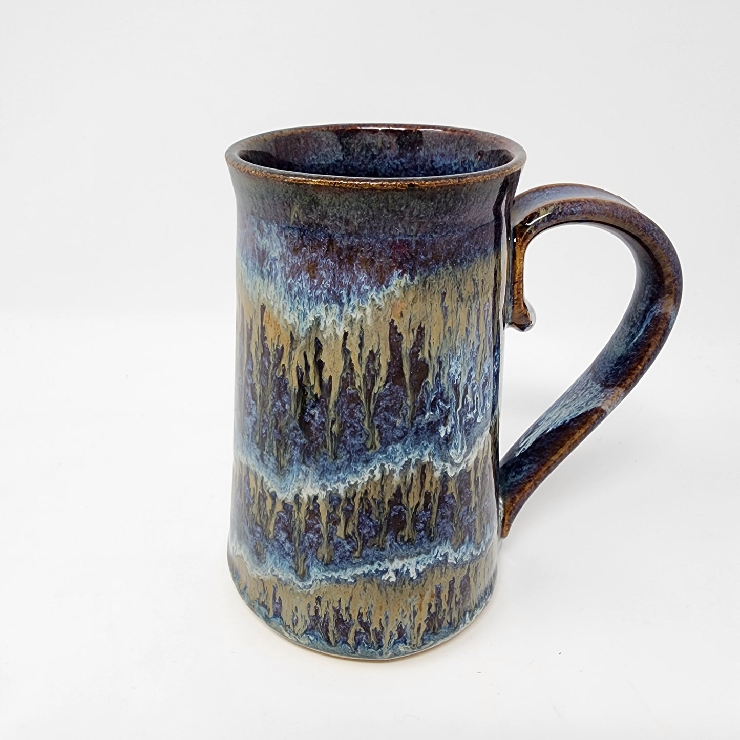 Tall Multi Drip Glazed Mugs