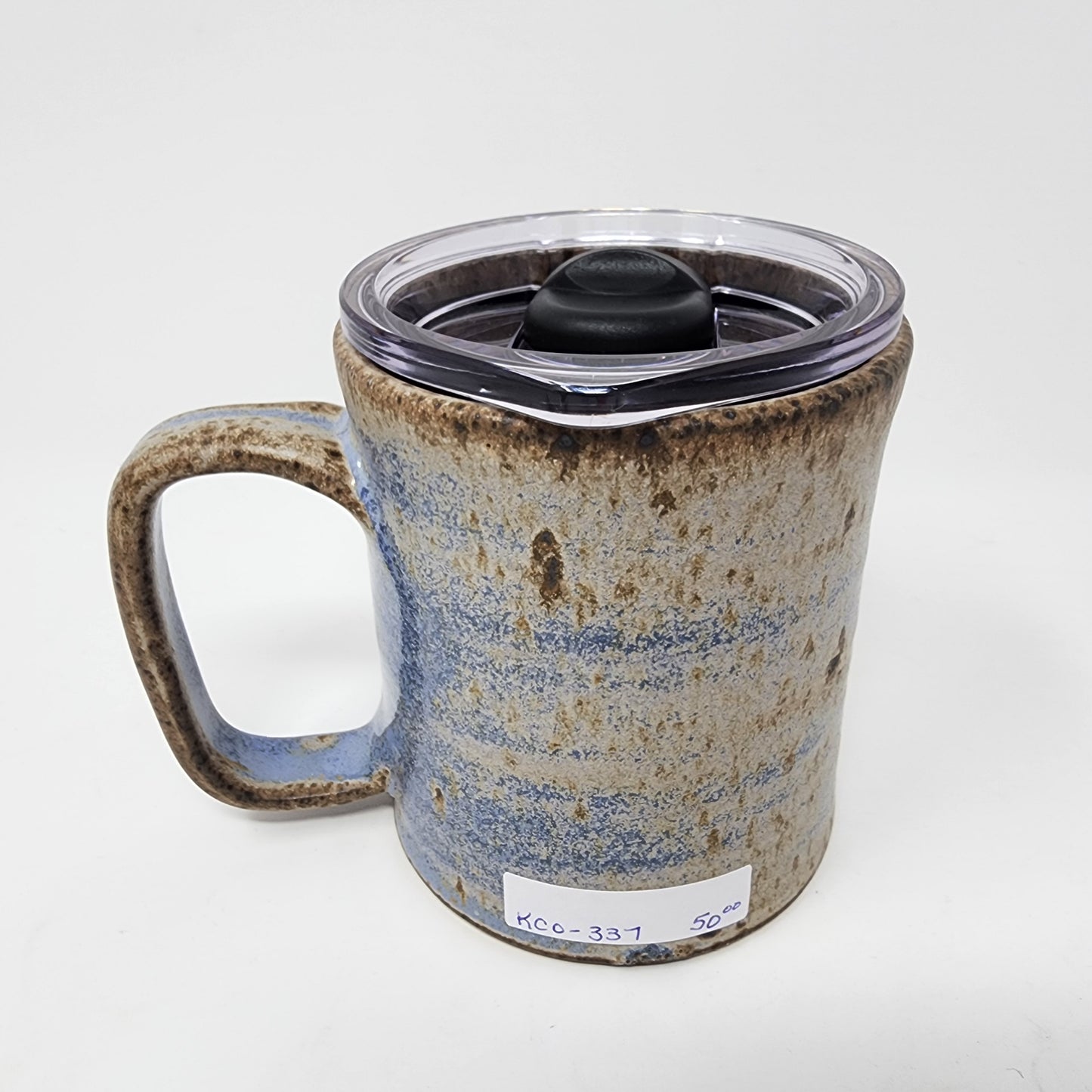 Rustic Blue Design Travel Coffee Mug