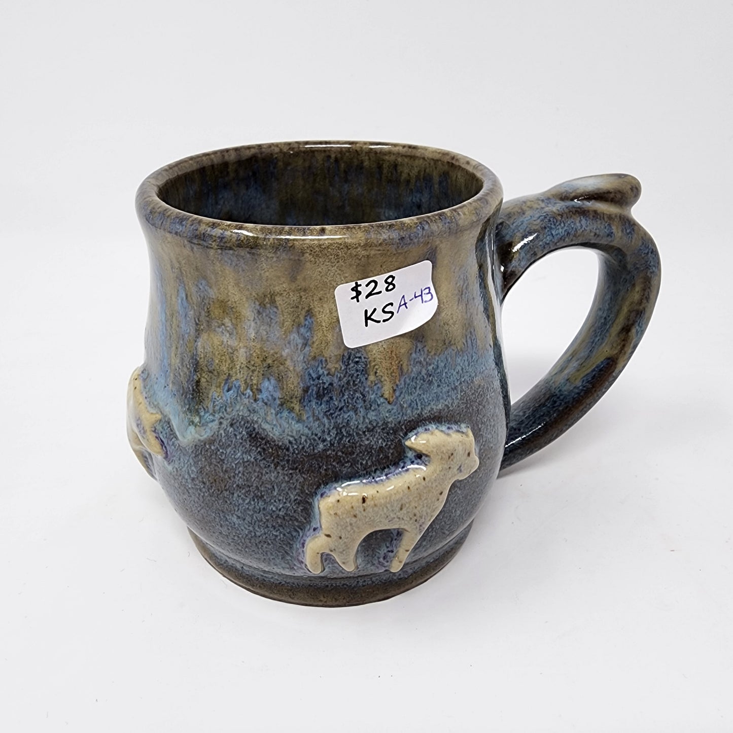Moose Multi Colour Glazed Mug