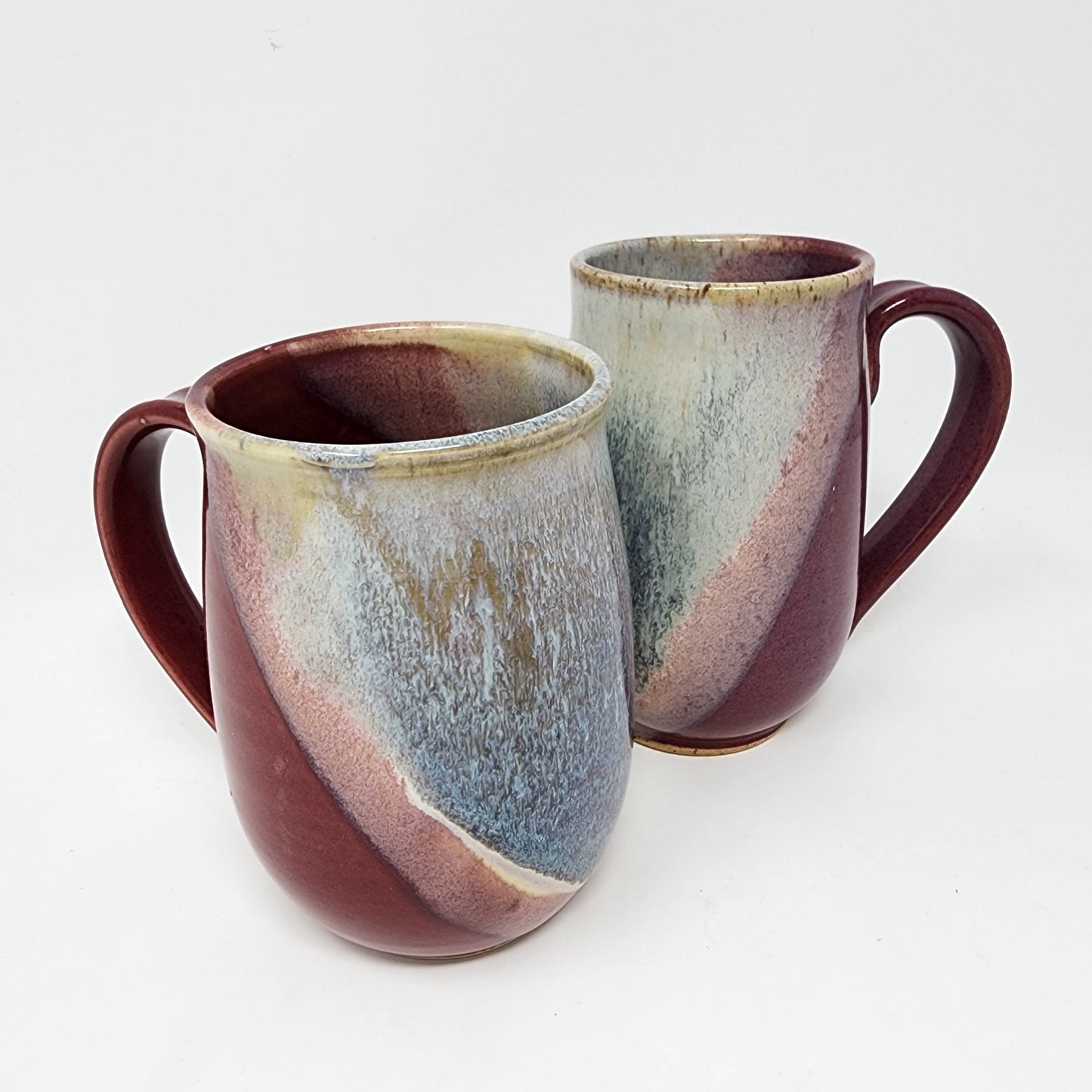 Contemporary Gray White and Red Mug