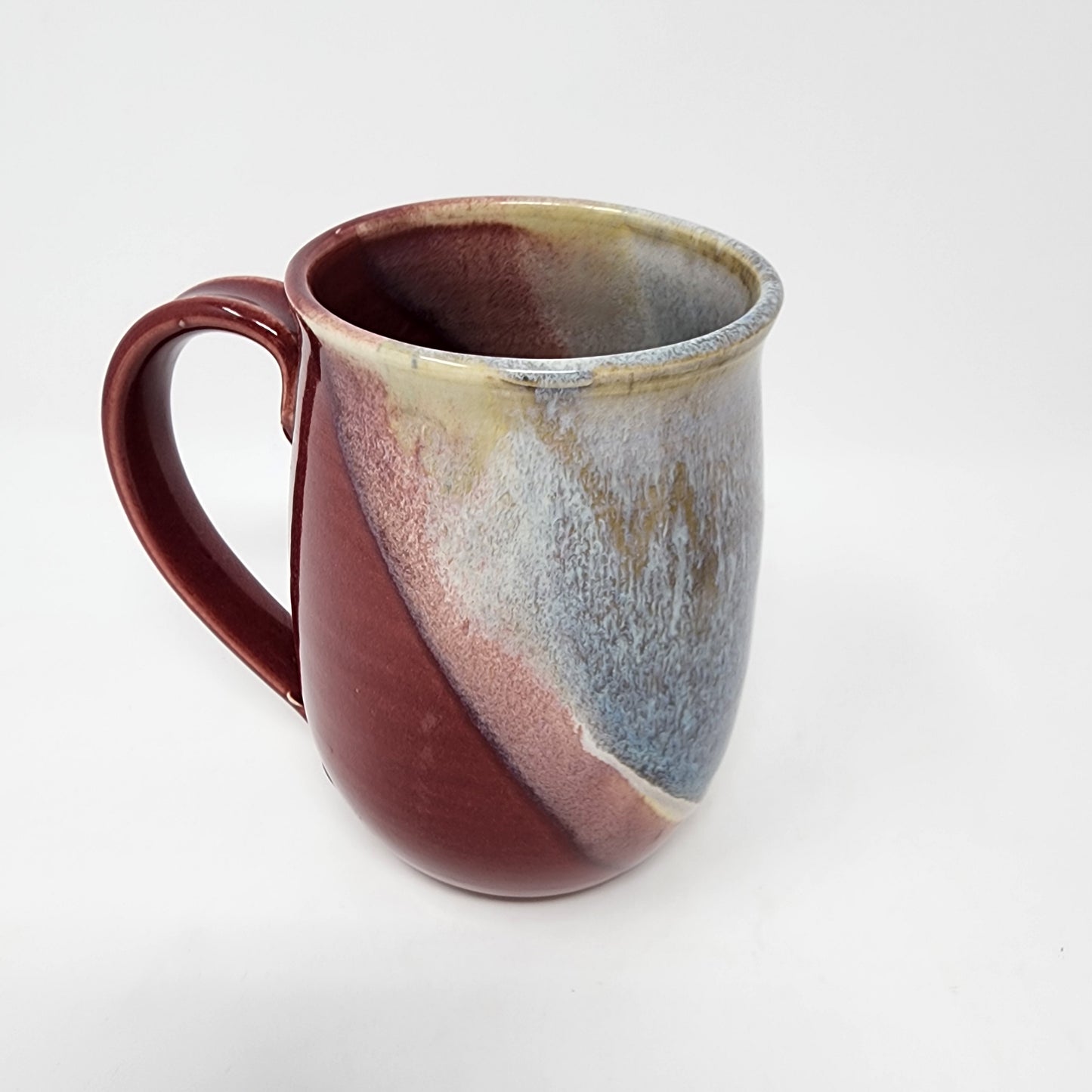 Contemporary Gray White and Red Mug