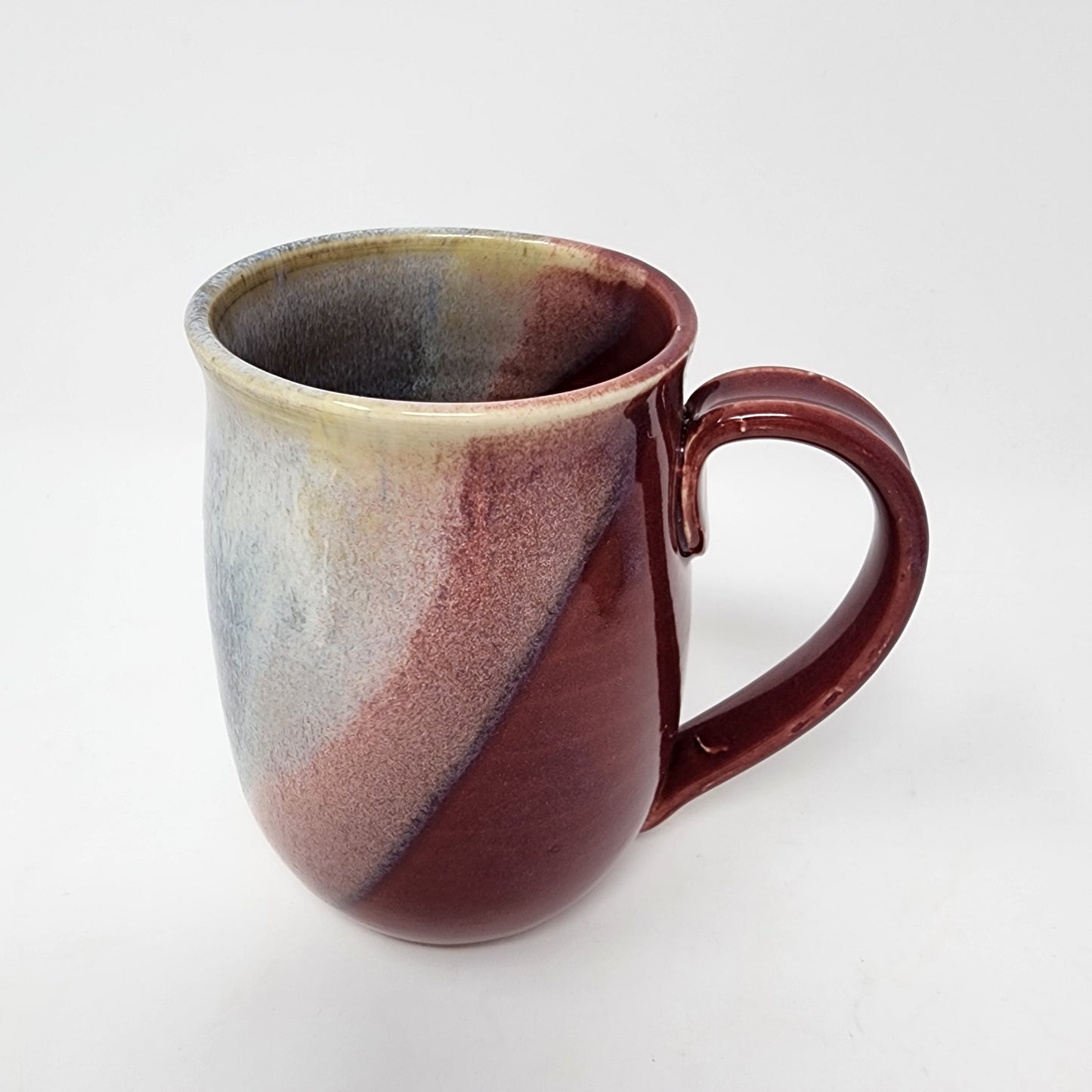Contemporary Gray White and Red Mug