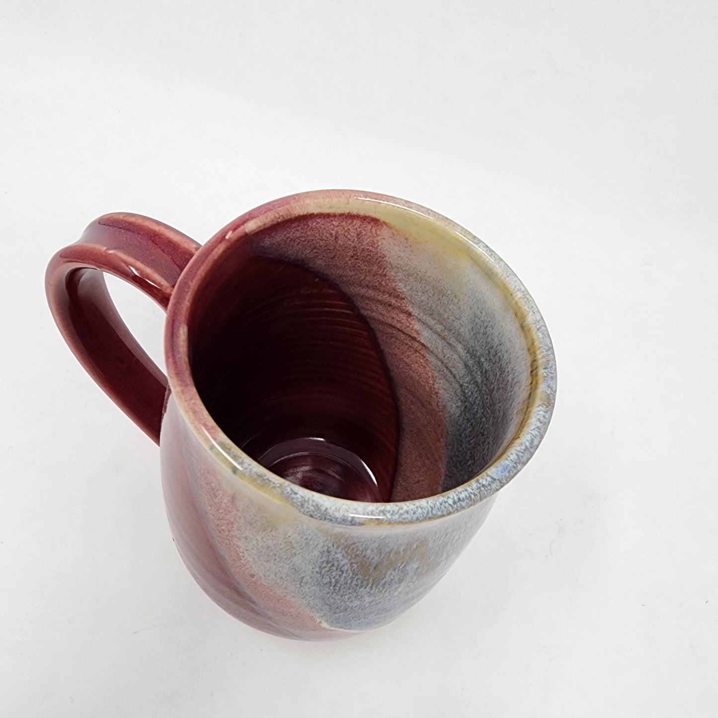 Contemporary Gray White and Red Mug