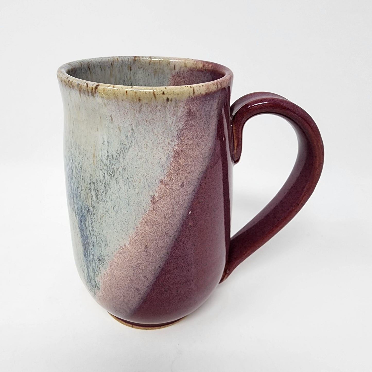Contemporary Gray White and Red Mug
