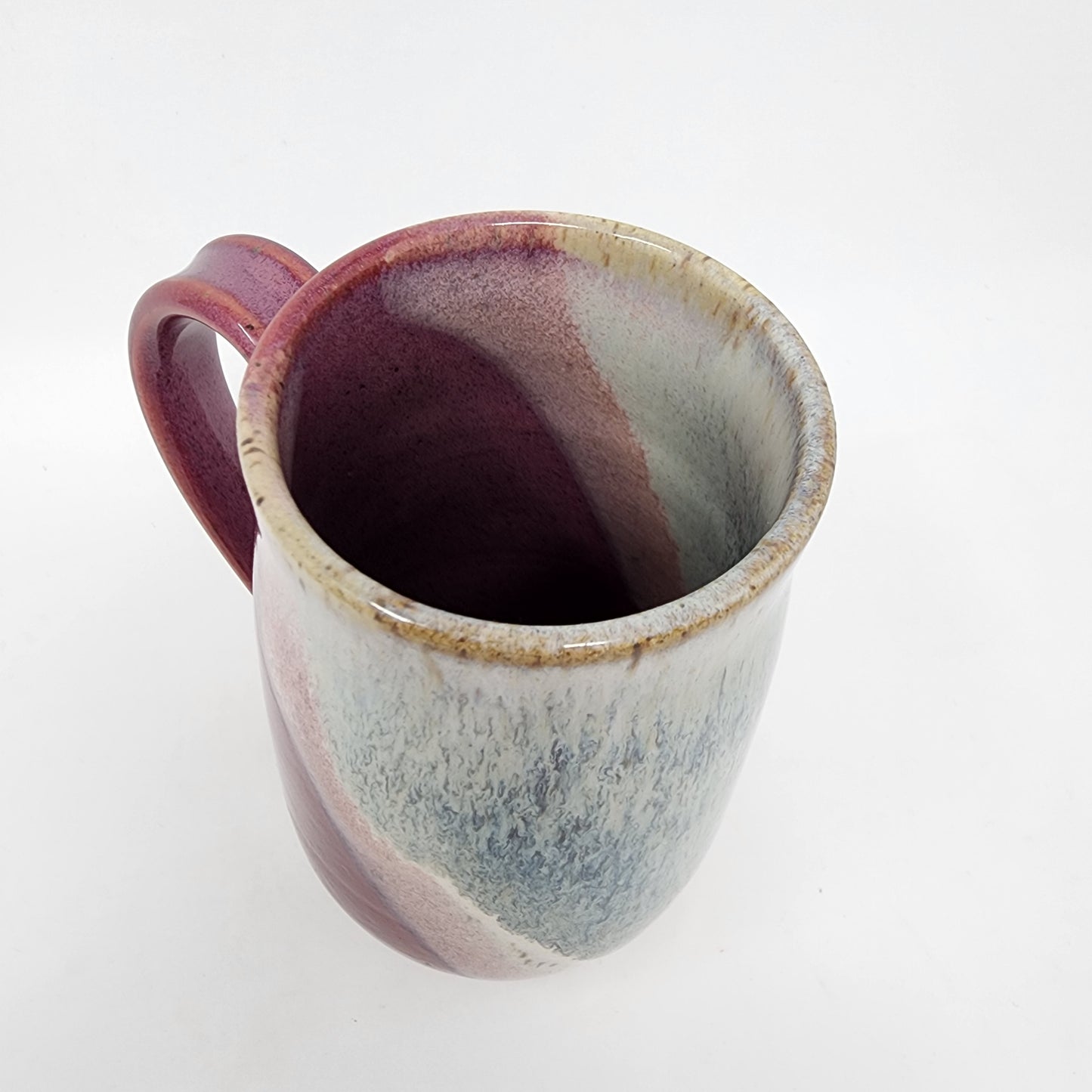Contemporary Gray White and Red Mug