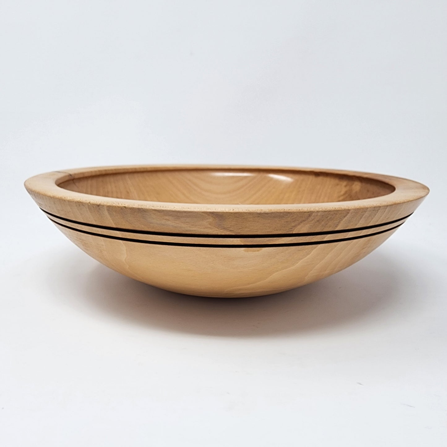 Birch Bowl with Decorative Line Accents