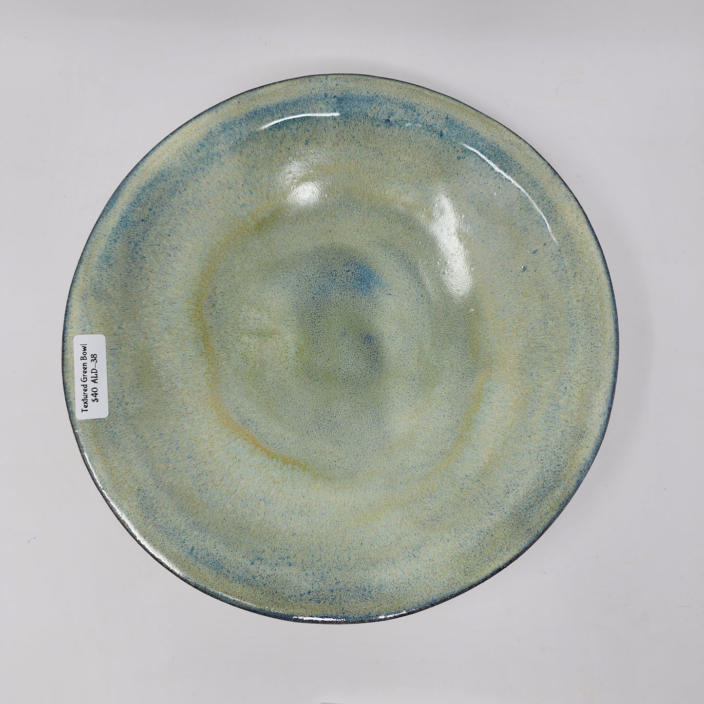 Light Green with Blue Serving Plate