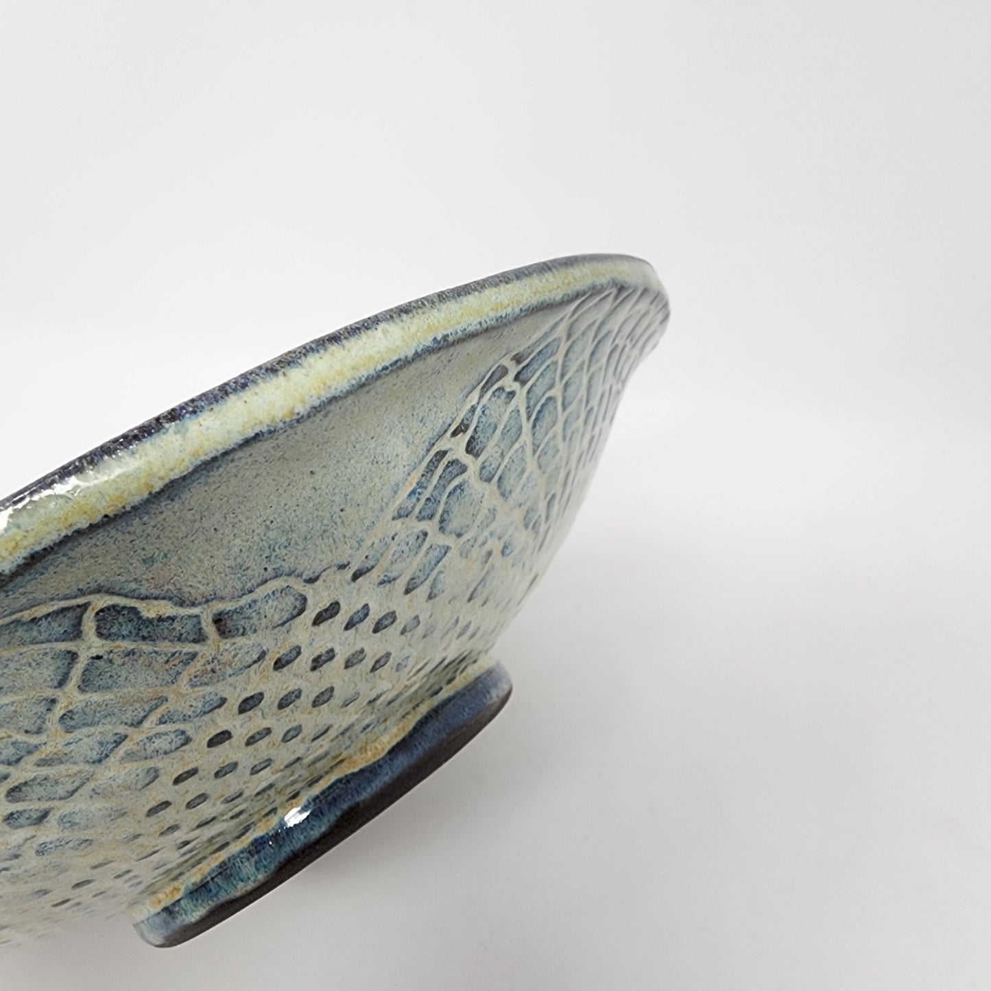Light Green with Blue Serving Plate