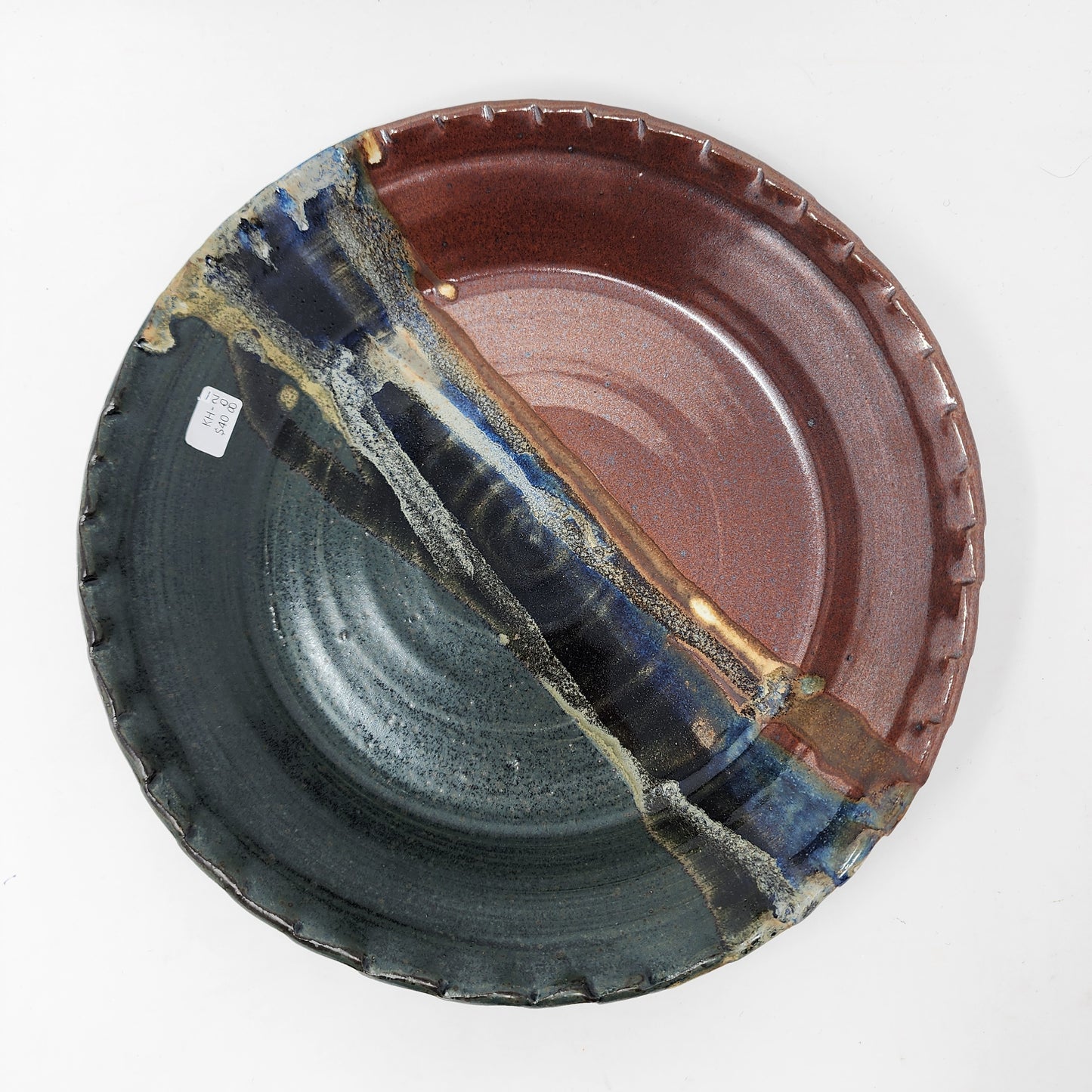 Contemporary Multi Glazed Pie Dish