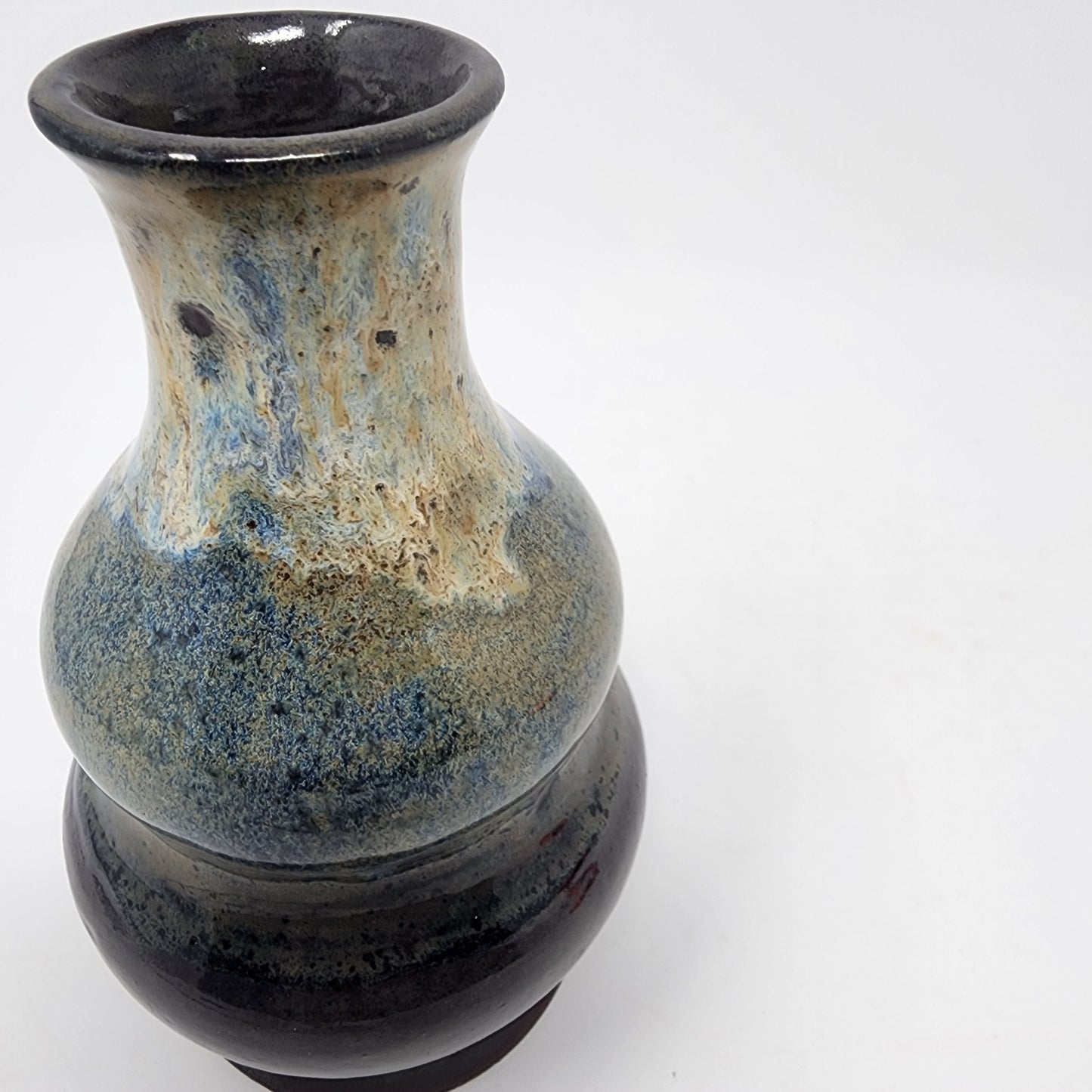 Light Drip Glaze Topped Midnight Vase