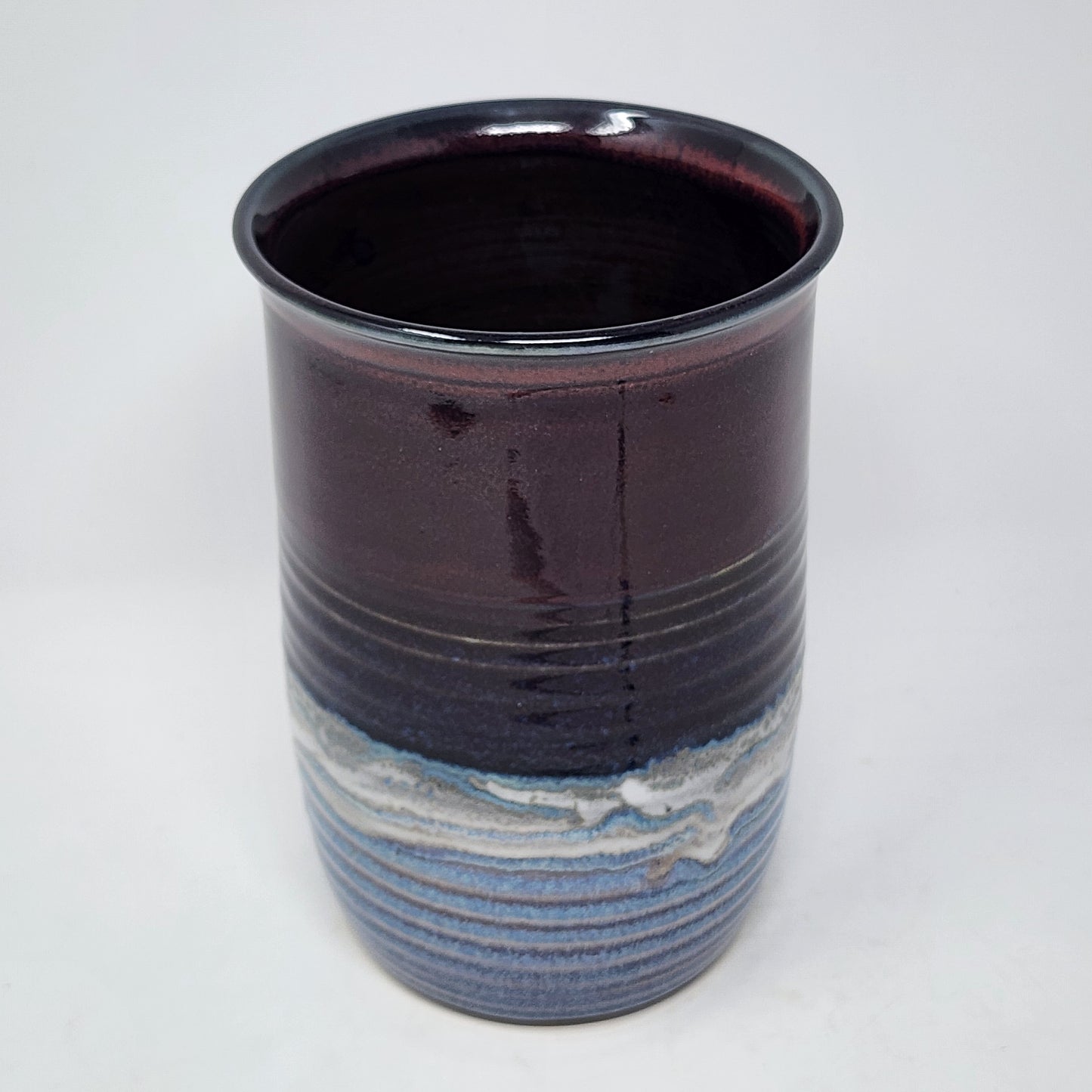 Blue Glazed Utensil Holder