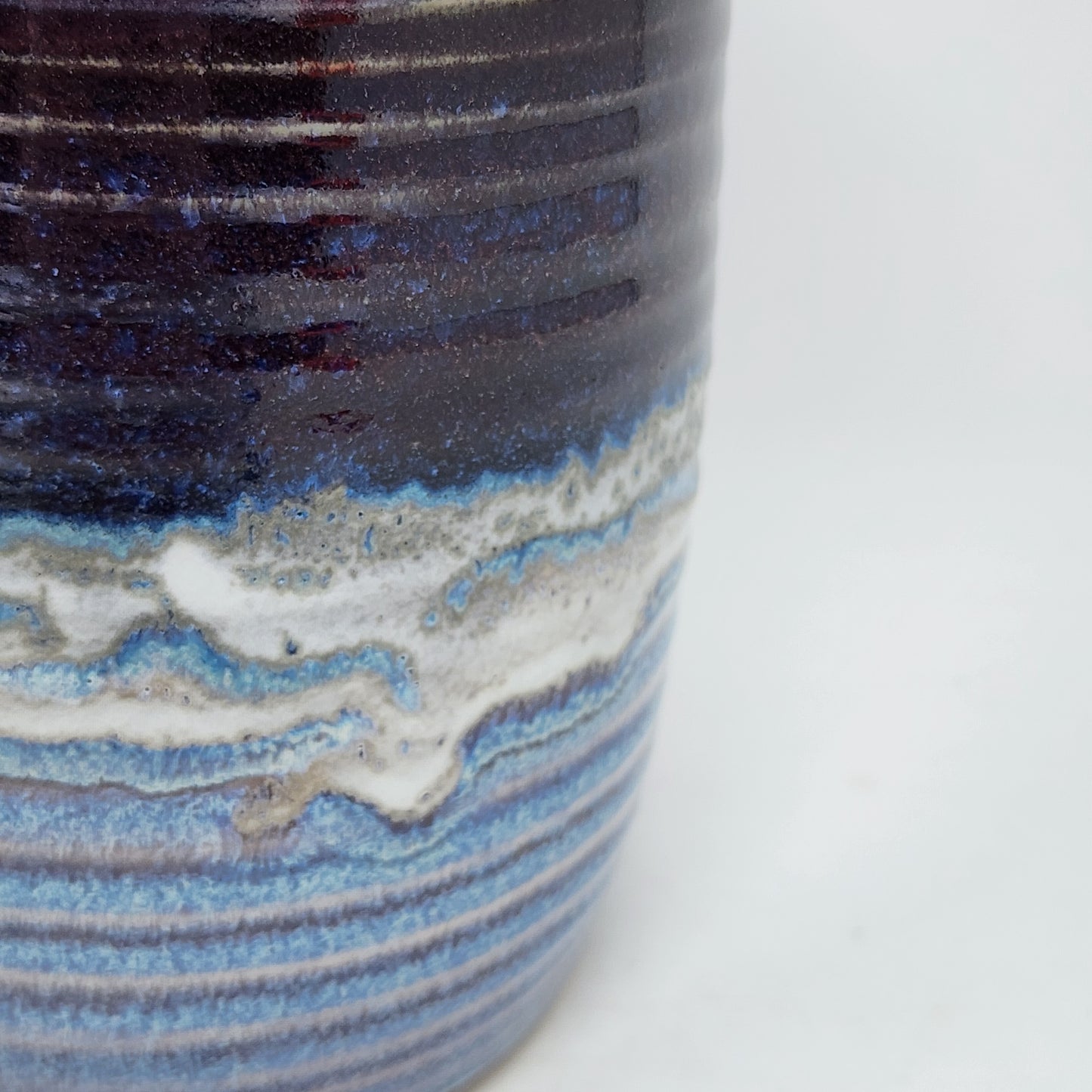 Blue Glazed Utensil Holder