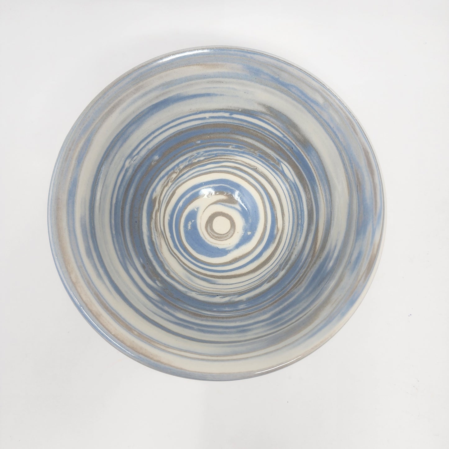 Blue, Gray and White Swirl Small Bowl