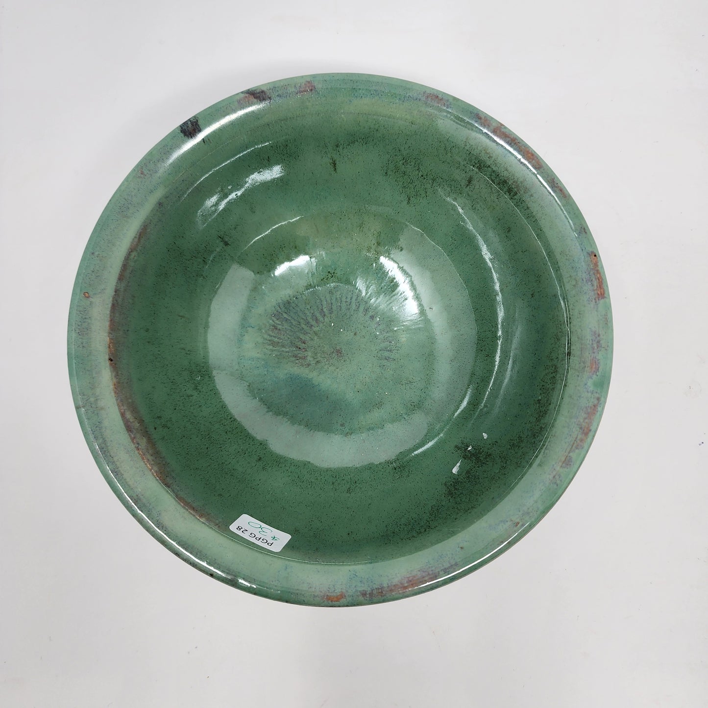 Green Soup Bowls with Blue Sides