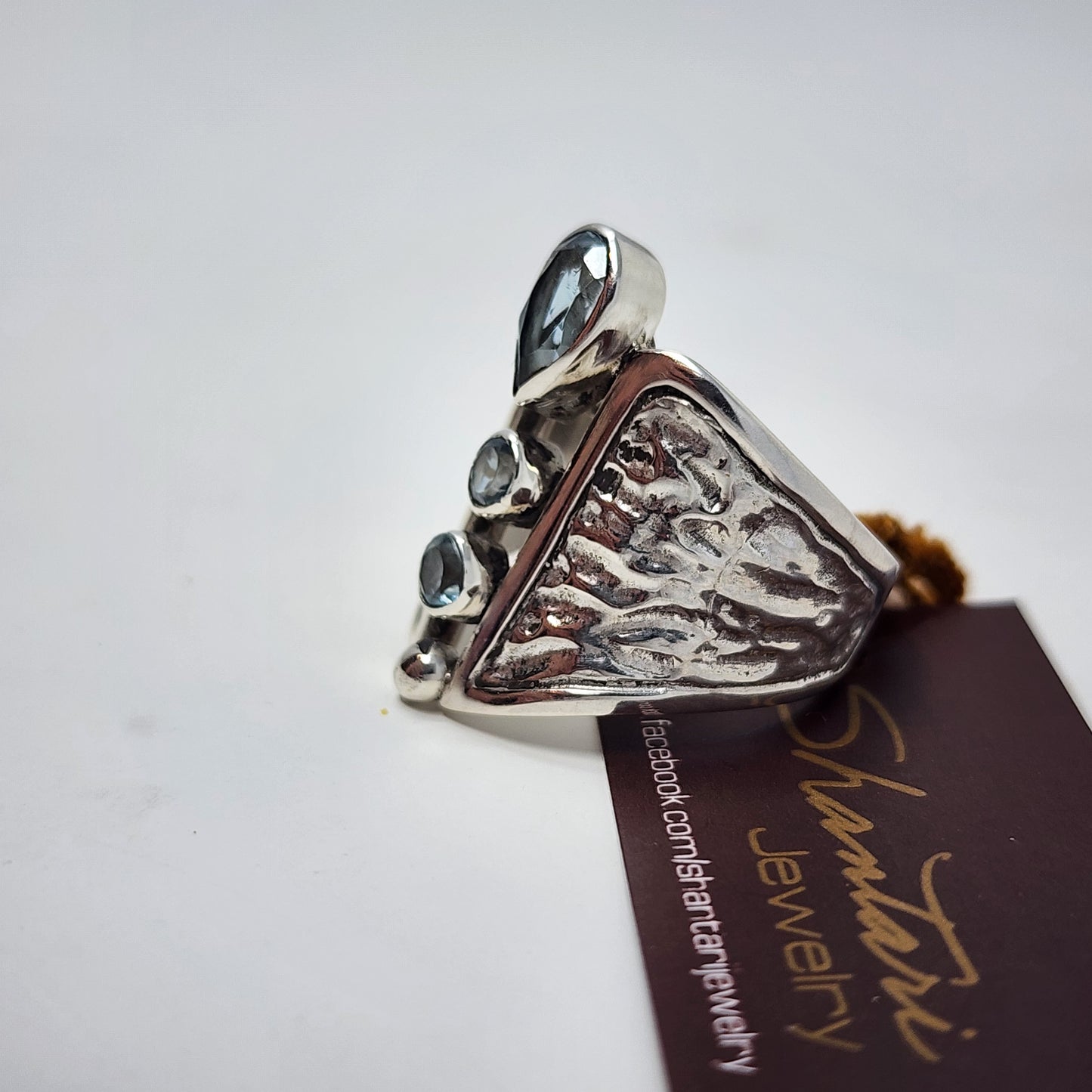 Turquoise Zirconia Silver Ring