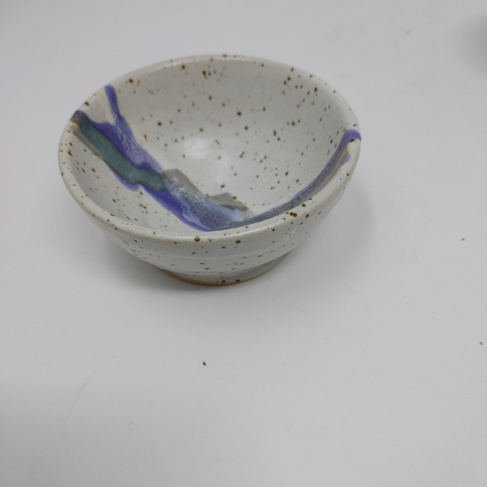 Small Bowl White With Accents