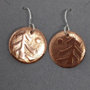 Earrings - Cooper Tree with Moon