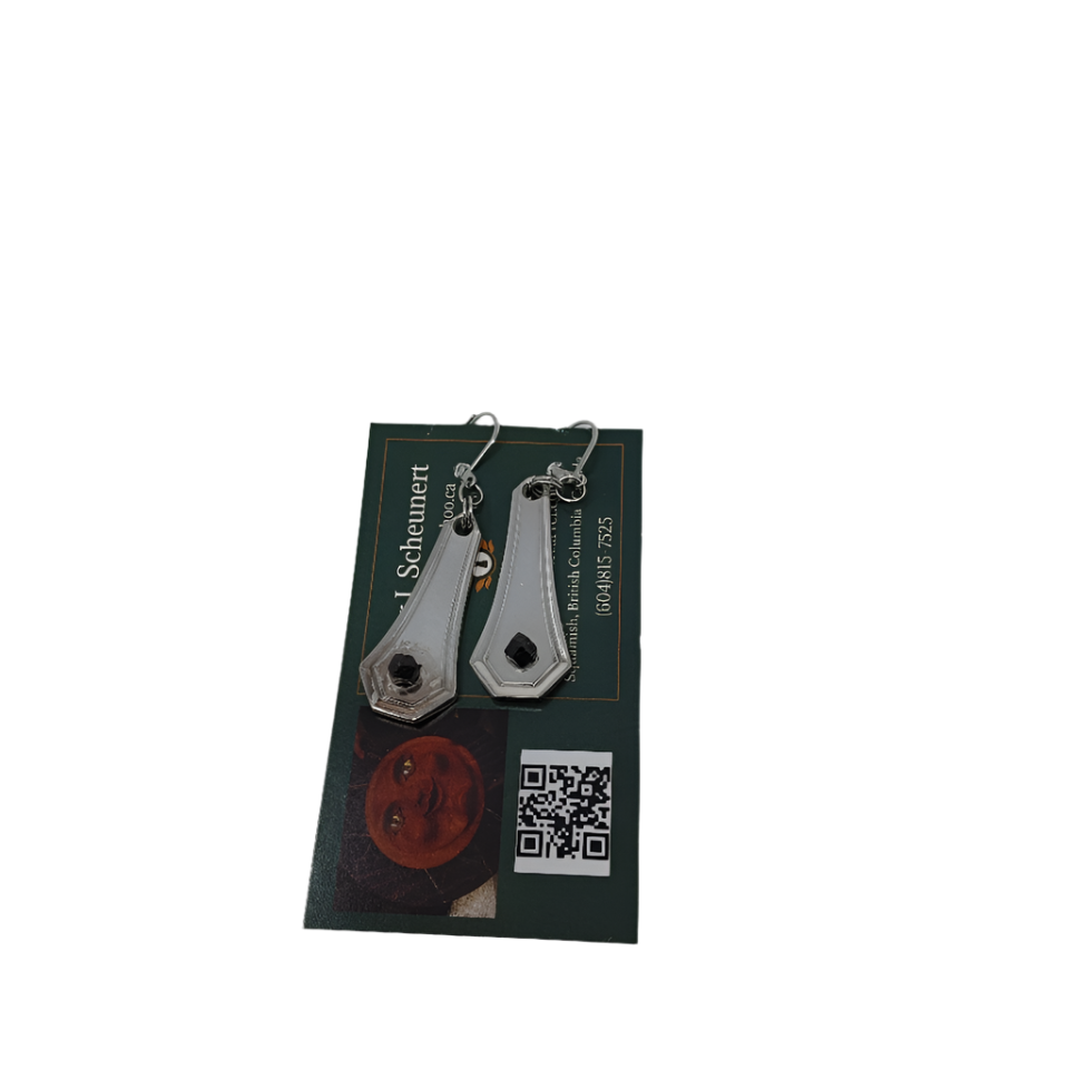 Silver Earrings With Stone
