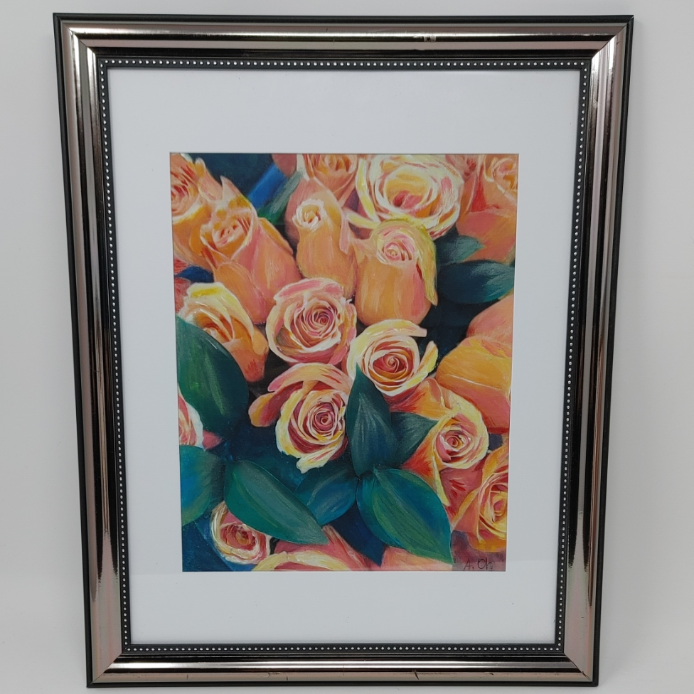 "Smell the Roses" - Mixed Media Art