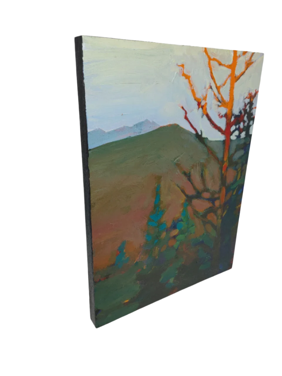 Fraser Canyon At Dusk - Painting On Wood