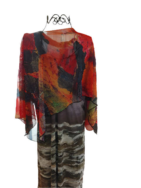 Claudia Chiffon Poncho