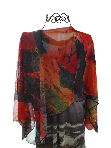 Claudia Chiffon Poncho