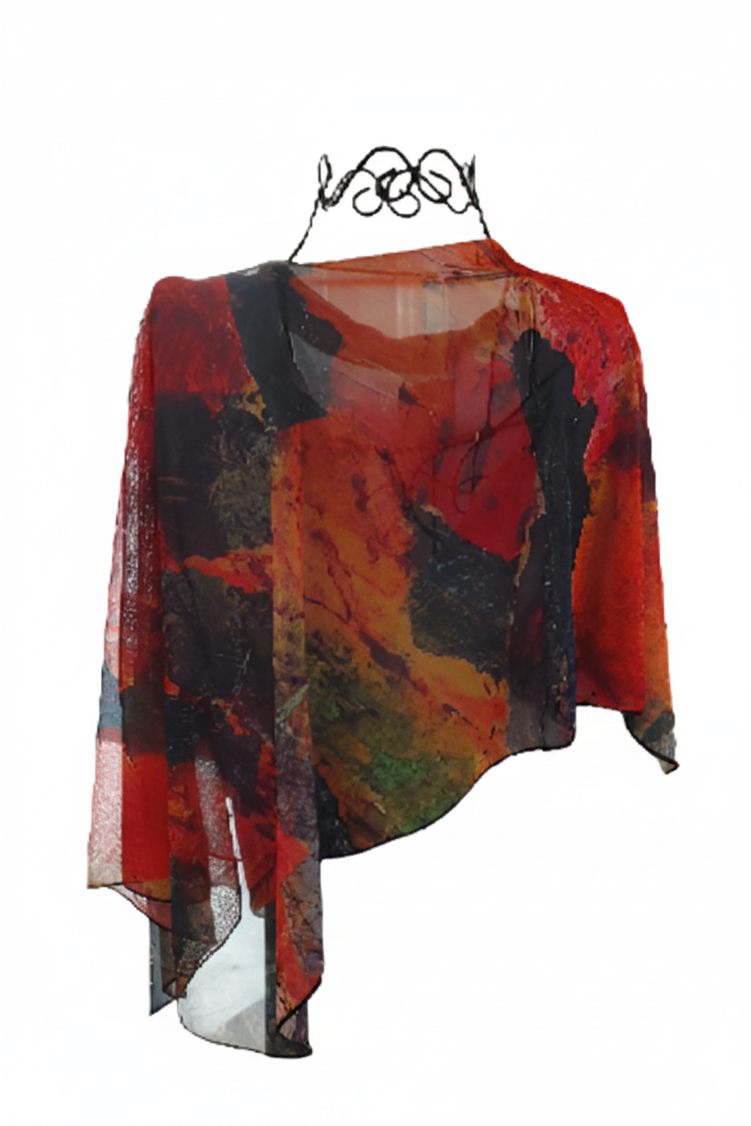 Claudia Chiffon Poncho