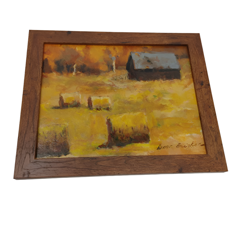 Autumn Hayfield- Oil Painting