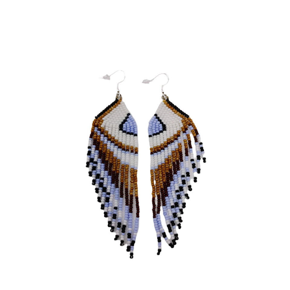 Butterfly Blue/Brown Earrings