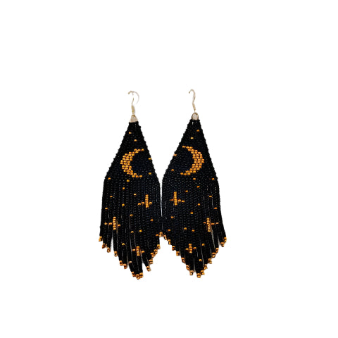 Black Moon Earrings