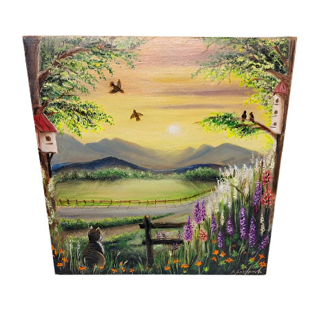 Peaceful Sunset - painting