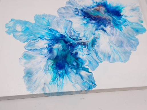Blue Flower - Acrylic Painting