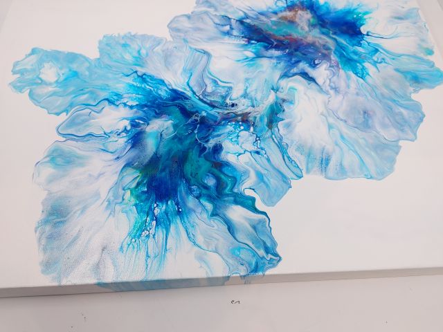 Blue Flower - Acrylic Painting