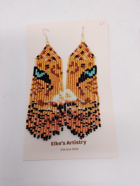 Gold Tiger Earrings