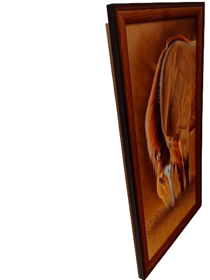 Golden Prairie Horse - Oil Painting