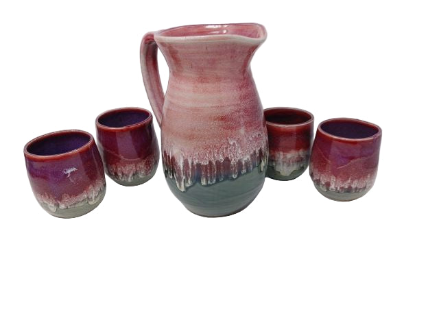 Pitcher Set with 4 Tumblers