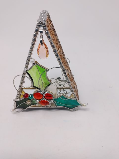 Triangle with Holly & Candle
