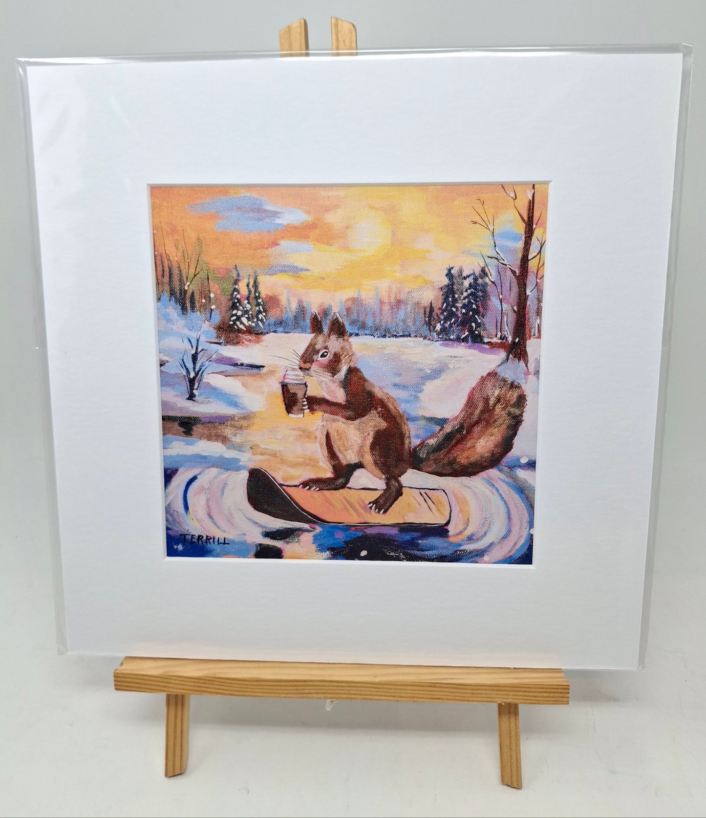 Wildlife Cafe - 8"x 8" matted print