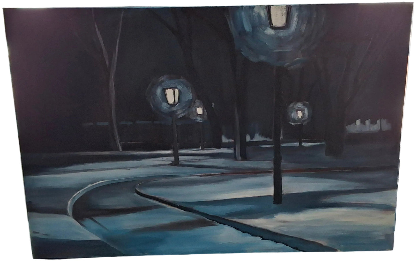 "Night Scene" - oil painting